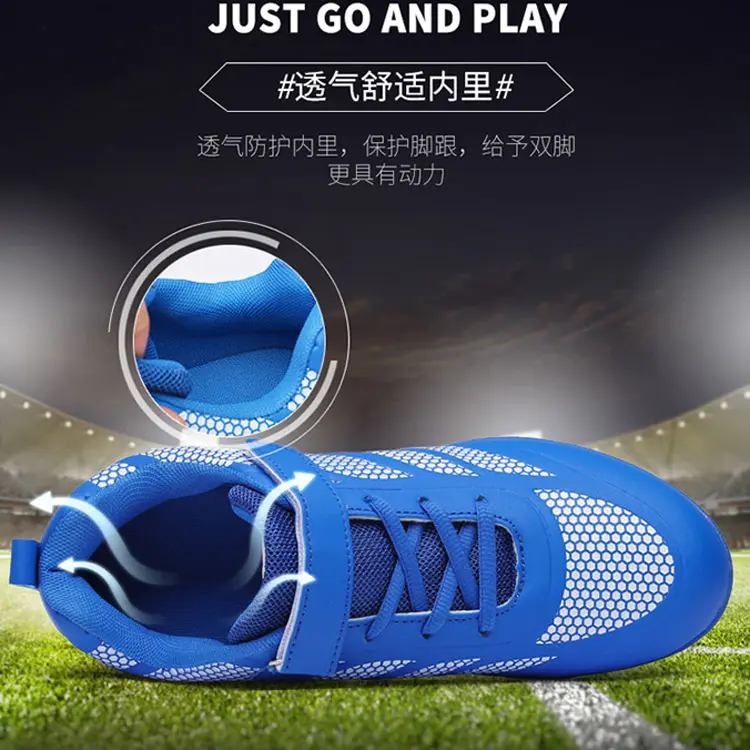 China OEM  ODM Service  Microfiber Leather Waterproof Outdoor Turf Soccer Shoes For Boys Girls