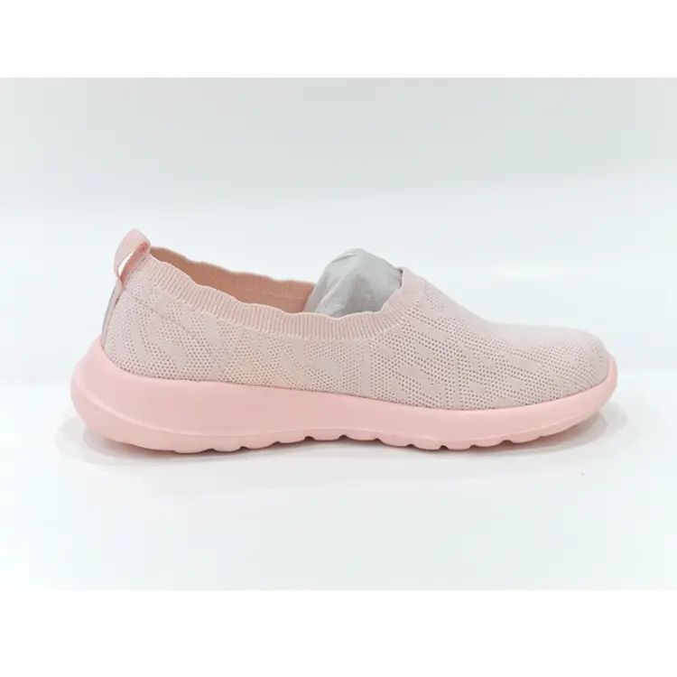 OEM ODM Walking Loafers Maker China Customized Hot Sale Lightweight Outdoor Jian Er Pink Women Flat Casual Shoes